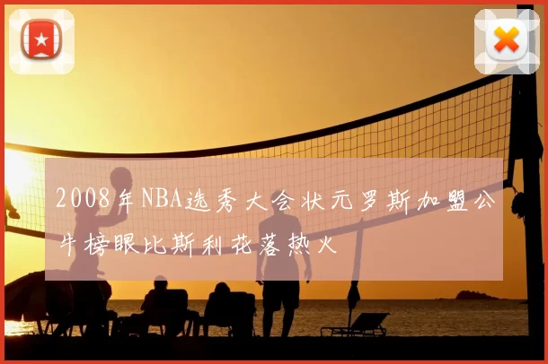 2008年NBA选秀大会状元罗斯加盟公牛榜眼比斯利花落热火
