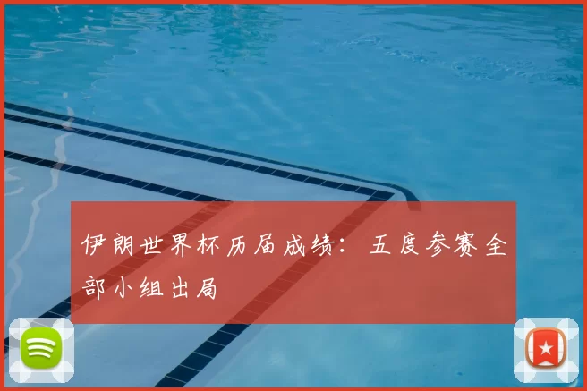 伊朗世界杯历届成绩：五度参赛全部小组出局