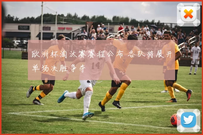 欧洲杯淘汰赛赛程公布 各队将展开单场决胜争夺